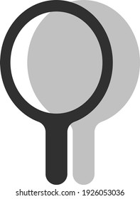 Grey magnifier, illustration, vector on white background.