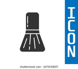 Grey Makeup brush icon isolated on white background.  Vector Illustration