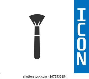Grey Makeup brush icon isolated on white background.  Vector Illustration