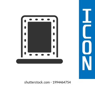 Grey Makeup mirror with lights icon isolated on white background.  Vector