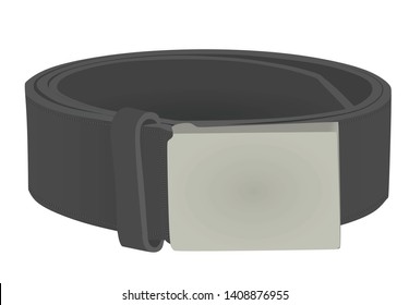 Grey male belt. vector illustration