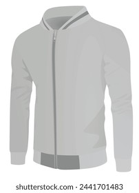 Grey male jacket. vector illustration