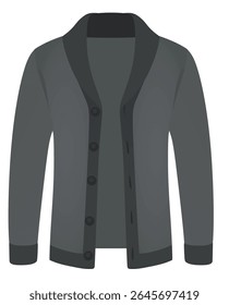 Grey male jacket. vector illustration	