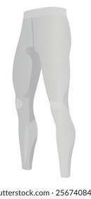 Grey male leggings. vector illustration