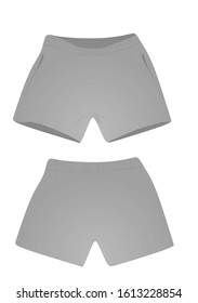 Grey male shorts. vector illustration