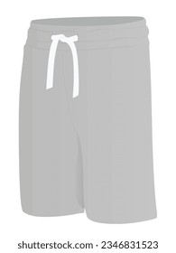 Grey male shorts. vector illustration