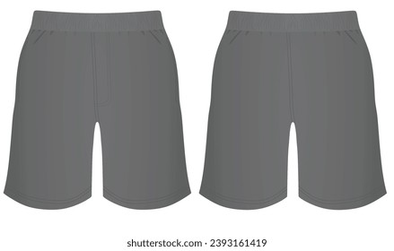 Grey male shorts. vector illustration