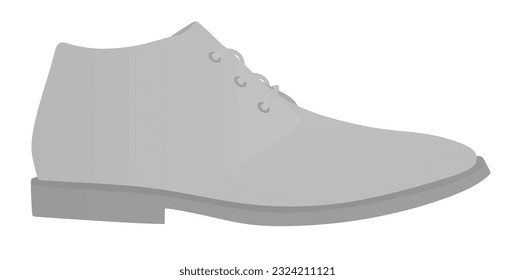 Grey  man ankle shoe. vector illustration
