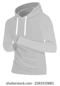 Grey  man hoodie  t shirt. vector illustration