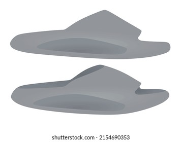 Las zapatillas de hombre gris. ilustración vectorial