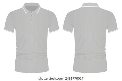 Grey man t shirt. vector illustration