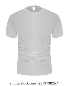 Grey  man t shirt. vector illustration