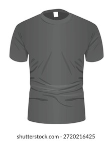 Grey man t shirt. vector illustration