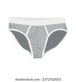 Grey man's underwear on white background