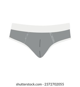 Grey man's underwear on white background