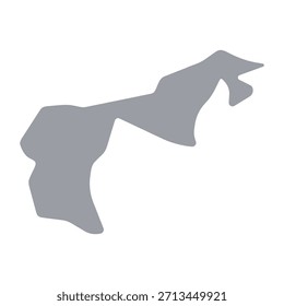 Mapa gris de Appenzell Ausserrhoden aislado sobre fondo blanco. Ilustración vectorial