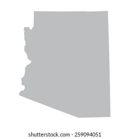 grey map of Arizona