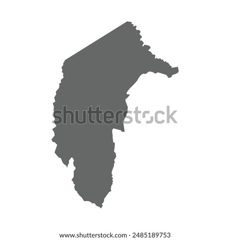 Grey map of Australian Capital Territory. Vector illustration