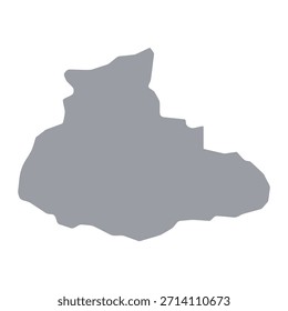 Grey map of Badghis isolated on white background. Vector illustration