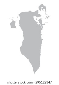 grey map of Bahrain
