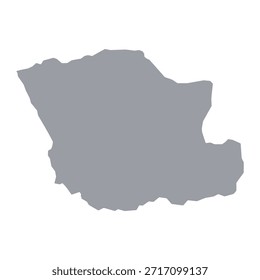 Mapa cinza de Bengo isolado no fundo branco. Ilustração vetorial