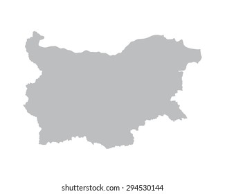 grey map of Bulgaria