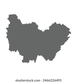 Grey map of Burgundy-Free-County province. Vector illustration