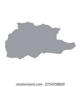 Grey map of Canillo isolated on white background. Vector illustration