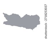 Grey map of Carinthia isolated on white background. Vector illustration
