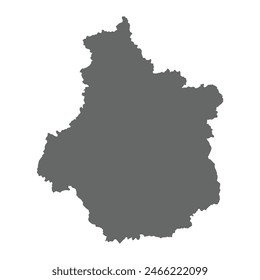 Grey map of Centre-Val de Loire province. Vector illustration