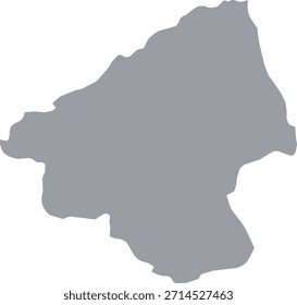 Mapa gris de Elbasan aislado sobre fondo blanco. Ilustración vectorial