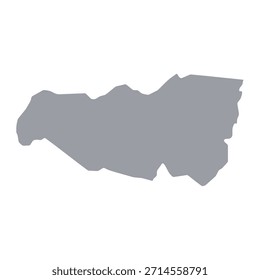 Grey map of Encamp isolated on white background. Vector illustration