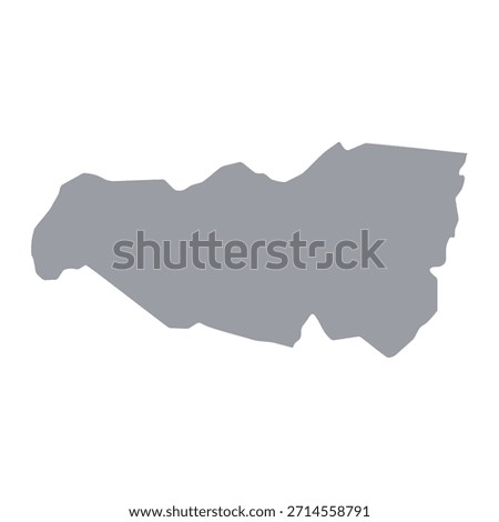 Grey map of Encamp isolated on white background. Vector illustration