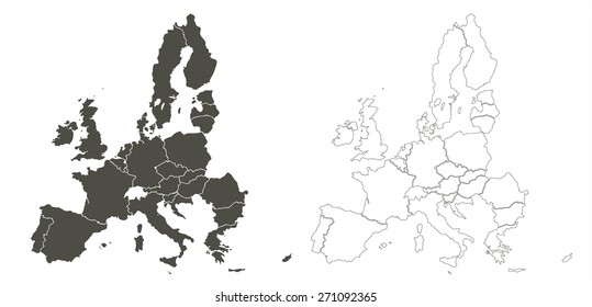 Carte Europe Pays Stock Vectors Images Vector Art