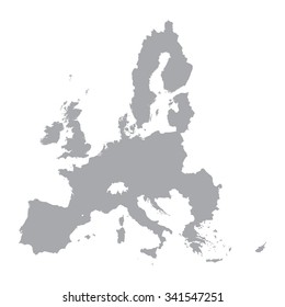 grey map of European Union