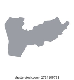 Mapa cinzento de Farah isolado no fundo branco. Ilustração vetorial