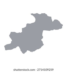 Graue Karte von Ghor einzeln auf weißem Hintergrund. Vektorgrafik
