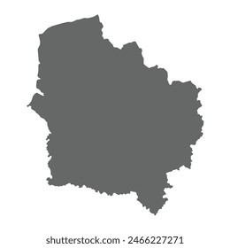 Grey map of Heights-of-France province. Vector illustration