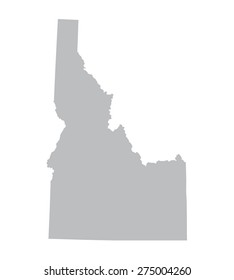 grey map of Idaho