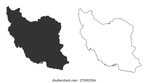 Iran Map Vector Map Iran Blank Stock Vector (Royalty Free) 1608726376