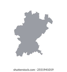 Mapa gris de Santarém aislado sobre fondo blanco. Ilustración vectorial