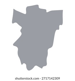 Mapa cinzento de Tucumán isolado sobre fundo branco. Ilustração vetorial