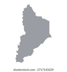 Graue Karte von Neuquén einzeln auf weißem Hintergrund. Vektorgrafik