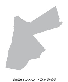 grey map of Jordan
