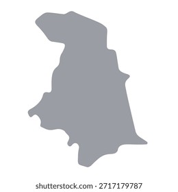 Grey map of Kotayk isolated on white background. Vector illustration