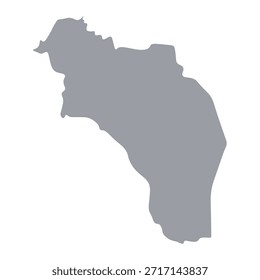 Mapa gris de La Rioja aislado sobre fondo blanco. Ilustración vectorial