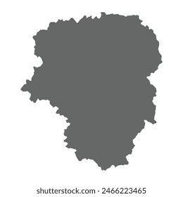 Grey map of Limousin province. Vector illustration
