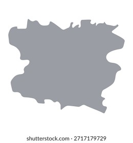 Mapa gris de Lori aislado sobre fondo blanco. Ilustración vectorial