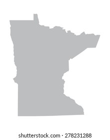 grey map of Minnesota