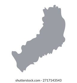 Mapa cinza de Misiones isolado no fundo branco. Ilustração vetorial